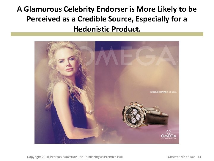 A Glamorous Celebrity Endorser is More Likely to be Perceived as a Credible Source,