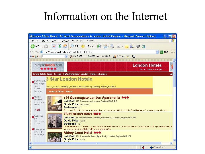 Information on the Internet 