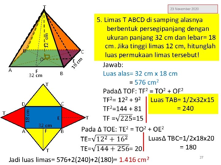 T 23 November 2020 12 cm D C O cm E 18 A 5.