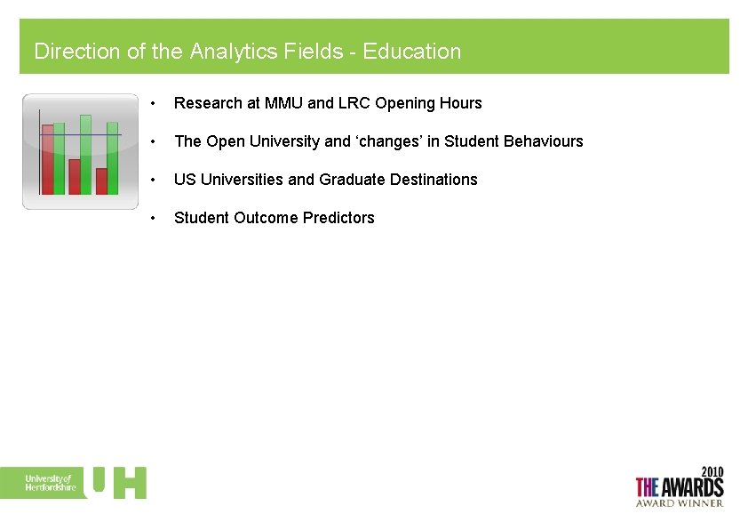 Direction of the Analytics Fields - Education • Research at MMU and LRC Opening