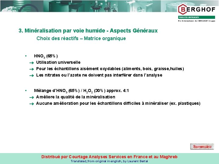Principe De La Minralisation Sommaire 1 But Et Principe De La Minralisation Sommaire 1 But Et