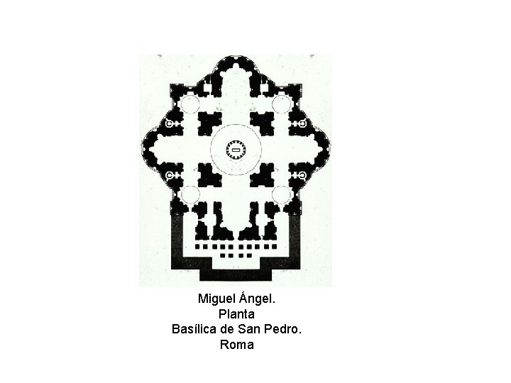 Miguel Ángel. Planta Basílica de San Pedro. Roma 