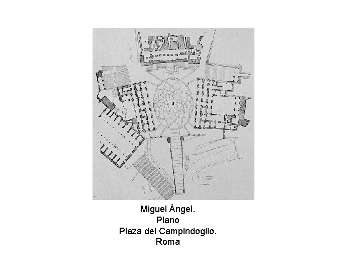 Miguel Ángel. Plano Plaza del Campindoglio. Roma 