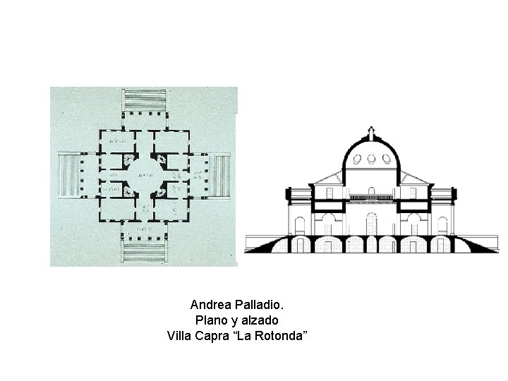 Andrea Palladio. Plano y alzado Villa Capra “La Rotonda” 
