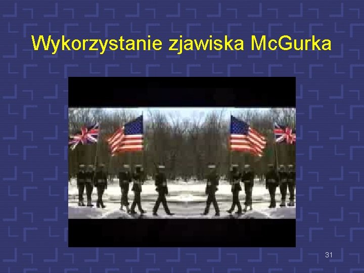 Wykorzystanie zjawiska Mc. Gurka 31 