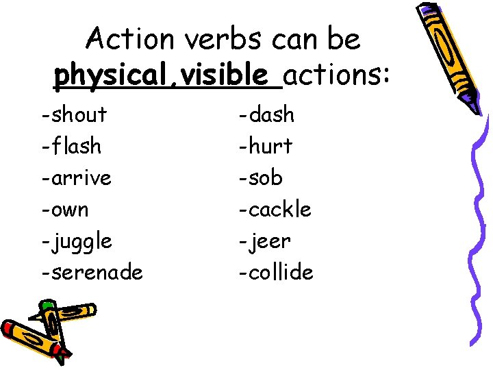 Action Verbs Table of Contents 16 42 Action