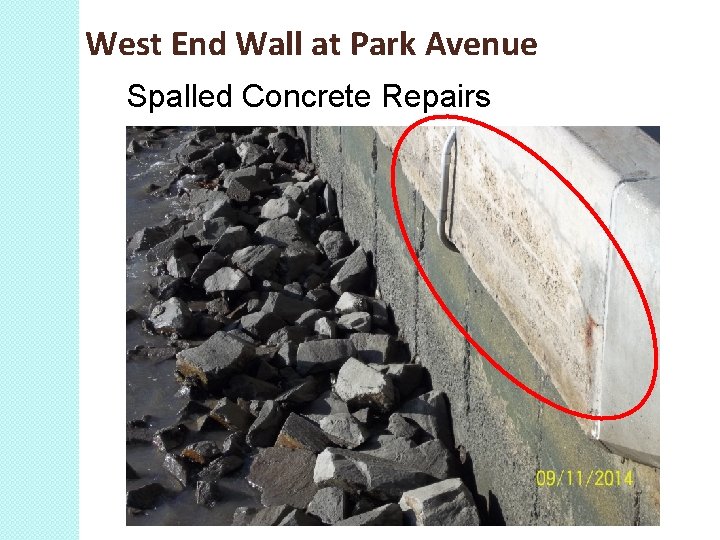 West End Wall at Park Avenue Spalled Concrete Repairs 