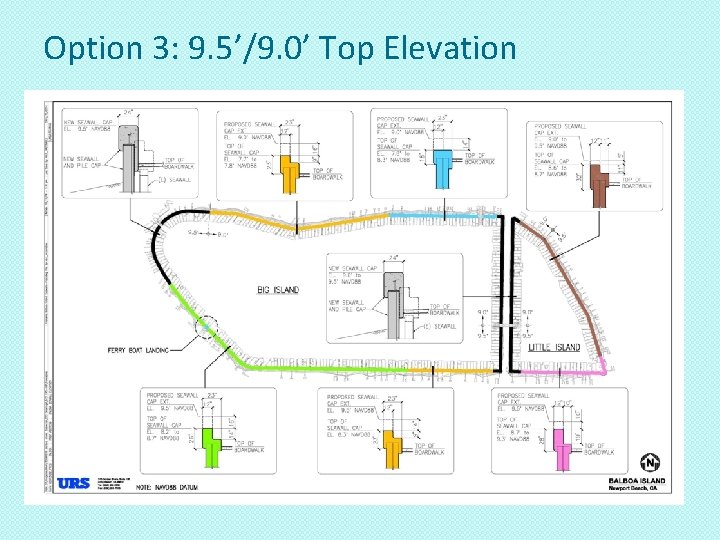 Option 3: 9. 5’/9. 0’ Top Elevation 
