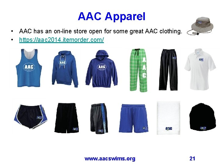 AAC Apparel • AAC has an on-line store open for some great AAC clothing.