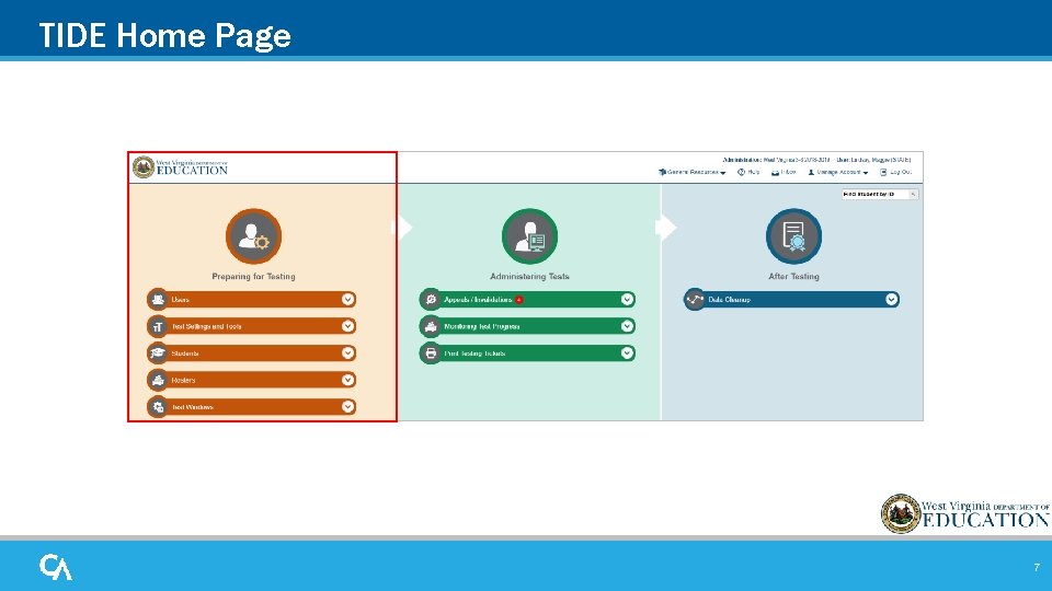 Test Information Distribution Engine TIDE Training Module Copyright