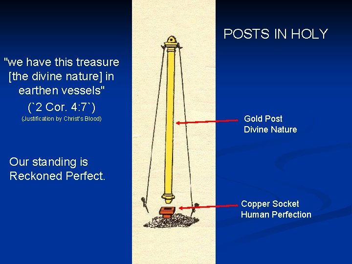 POSTS IN HOLY "we have this treasure [the divine nature] in earthen vessels" (`2