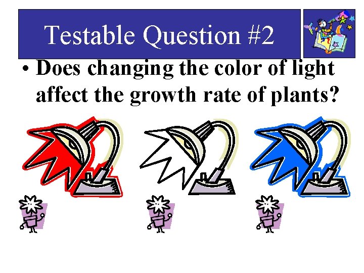 Testable Question #2 • Does changing the color of light affect the growth rate Testable Question #2 • Does changing the color of light affect the growth rate