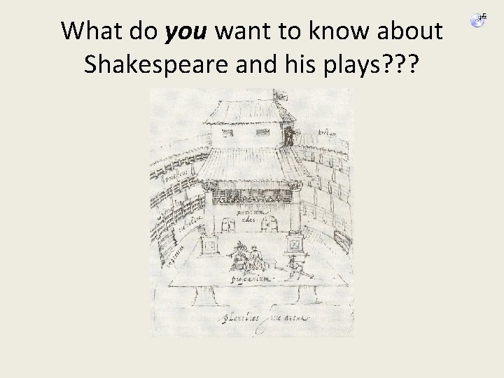 What do you want to know about Shakespeare and his plays? ? ? 