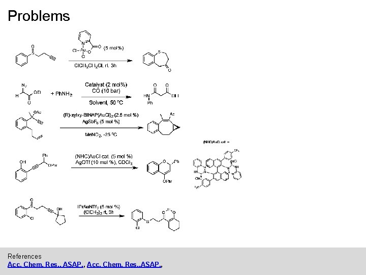 Problems References Acc. Chem. Res. , ASAP. , 