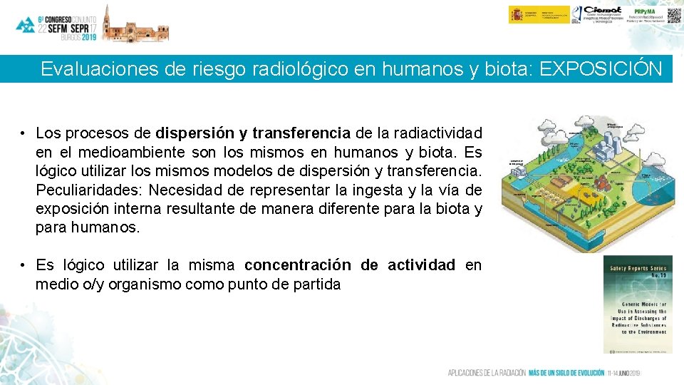 Evaluaciones de riesgo radiológico en humanos y biota: EXPOSICIÓN • Los procesos de dispersión