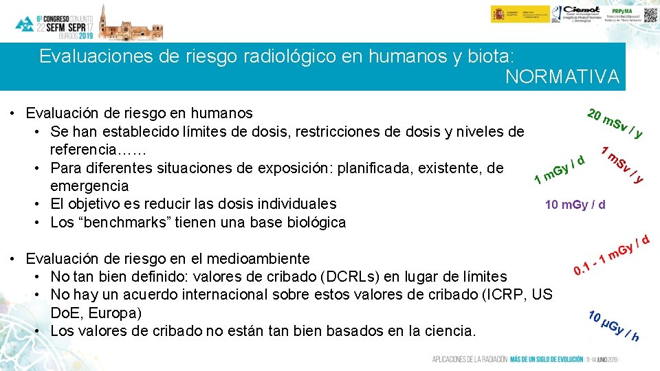 Evaluaciones de riesgo radiológico en humanos y biota: NORMATIVA • Evaluación de riesgo en