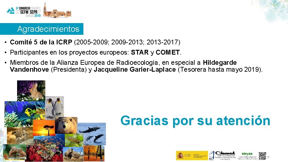 Agradecimientos • Comité 5 de la ICRP (2005 -2009; 2009 -2013; 2013 -2017) •