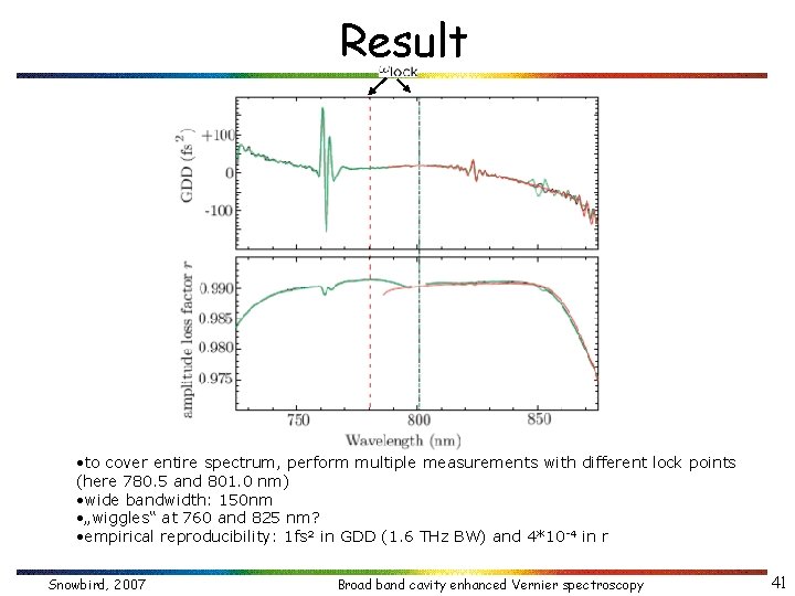 Result • to cover entire spectrum, perform multiple measurements with different lock points (here