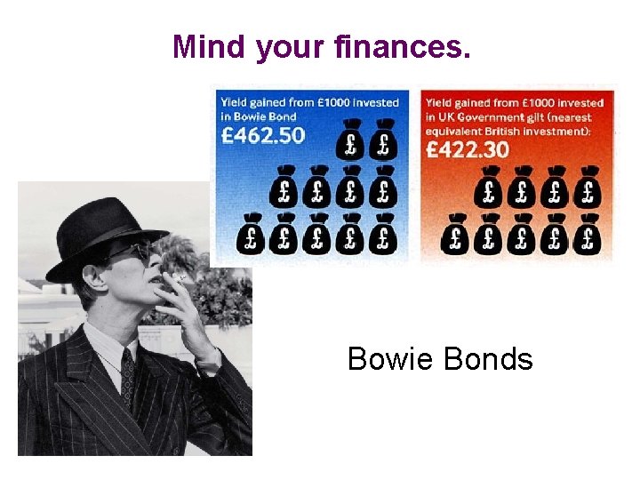 Mind your finances. Bowie Bonds 