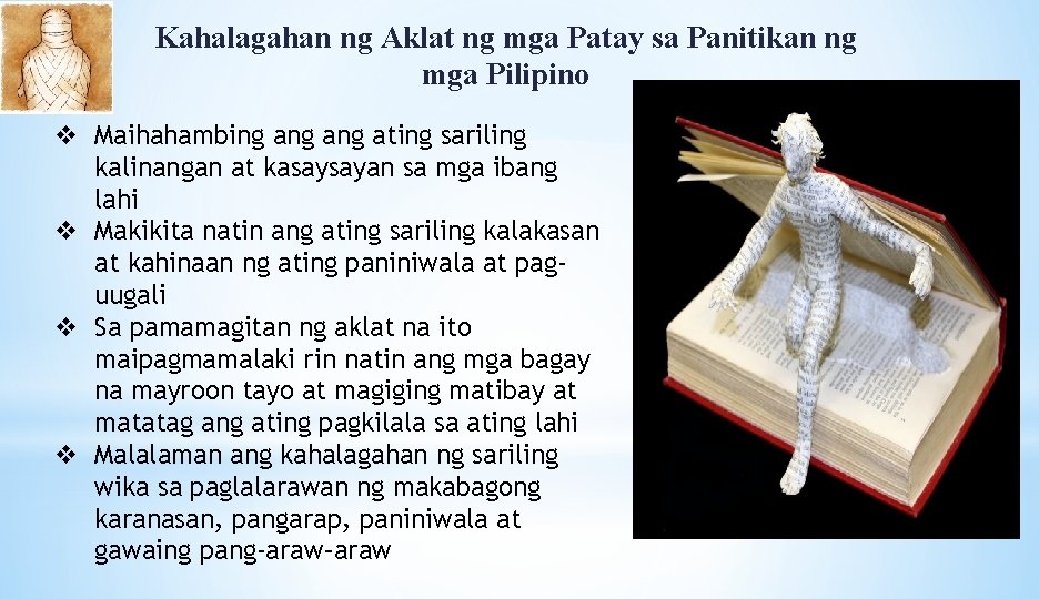 Kahalagahan ng Aklat ng mga Patay sa Panitikan ng mga Pilipino v Maihahambing ang