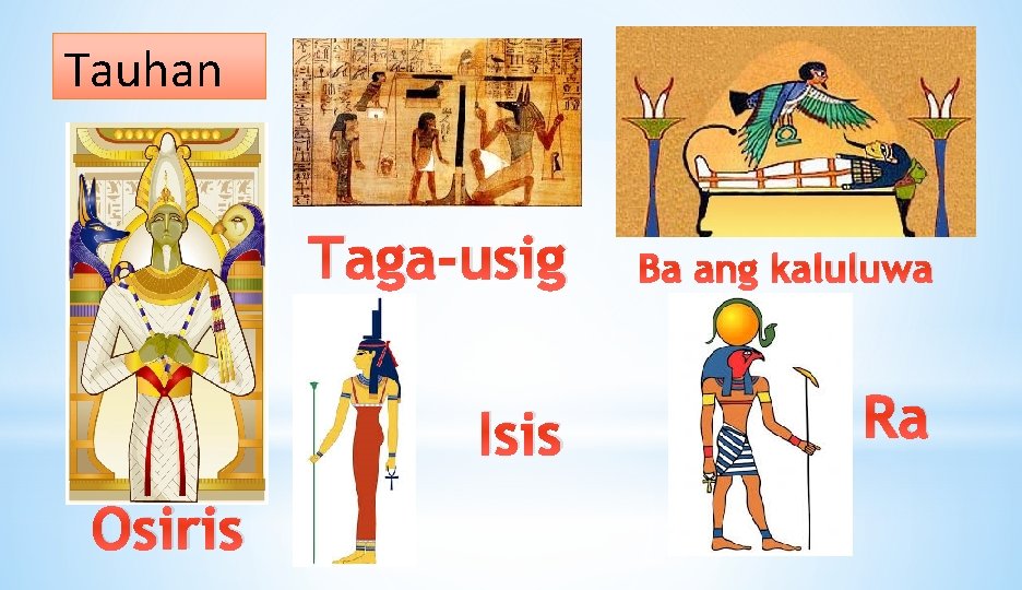 Tauhan Osiris Taga-usig Ba ang kaluluwa Isis Ra 