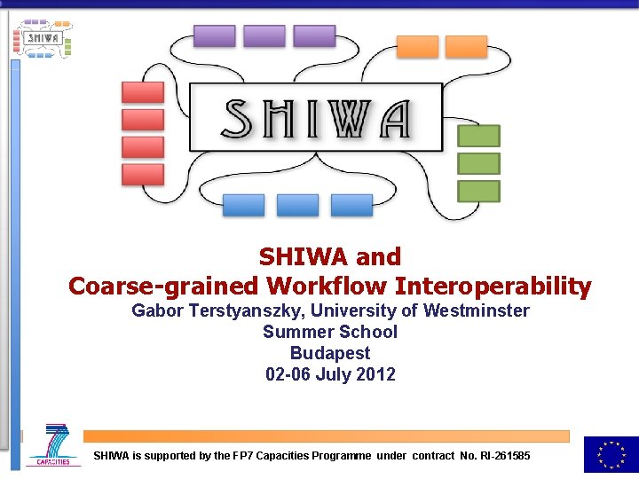 rygrad I mængde accent SHIWA and Coarsegrained Workflow Interoperability Gabor Terstyanszky  University