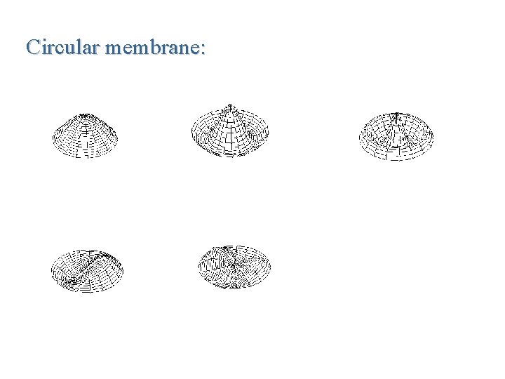 Circular membrane: 