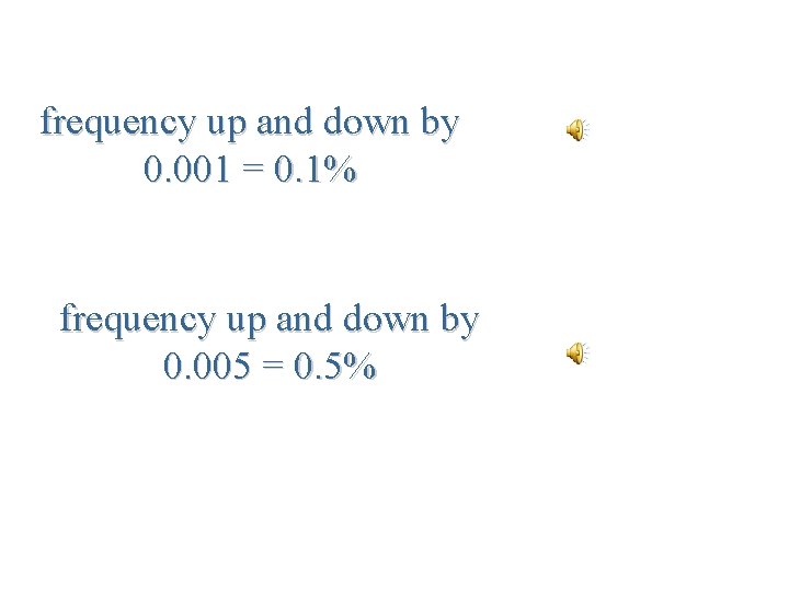 frequency up and down by 0. 001 = 0. 1% frequency up and down