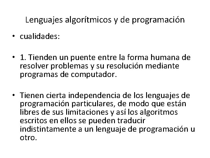 Conceptos Bsicos Programacin I Plan 1999 Algoritmos y