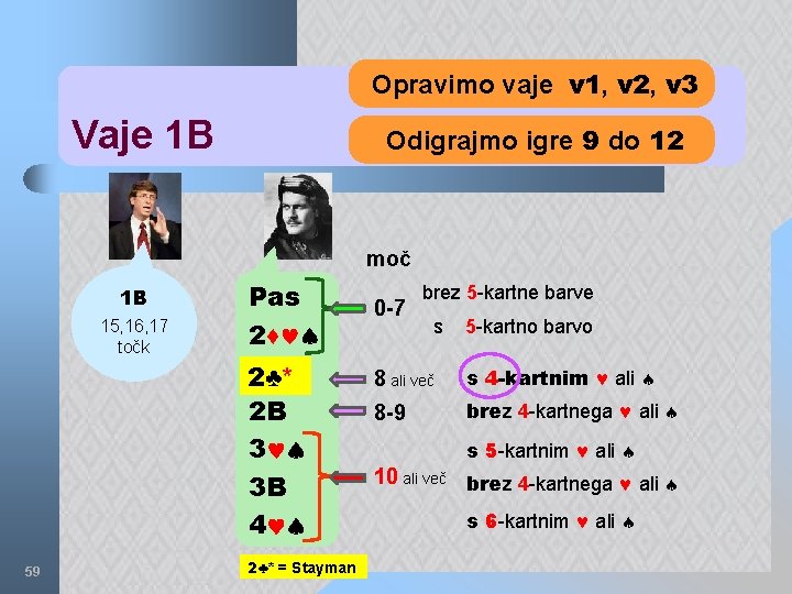 Opravimo vaje v 1, v 2, v 3 Vaje 1 B Odigrajmo igre 9