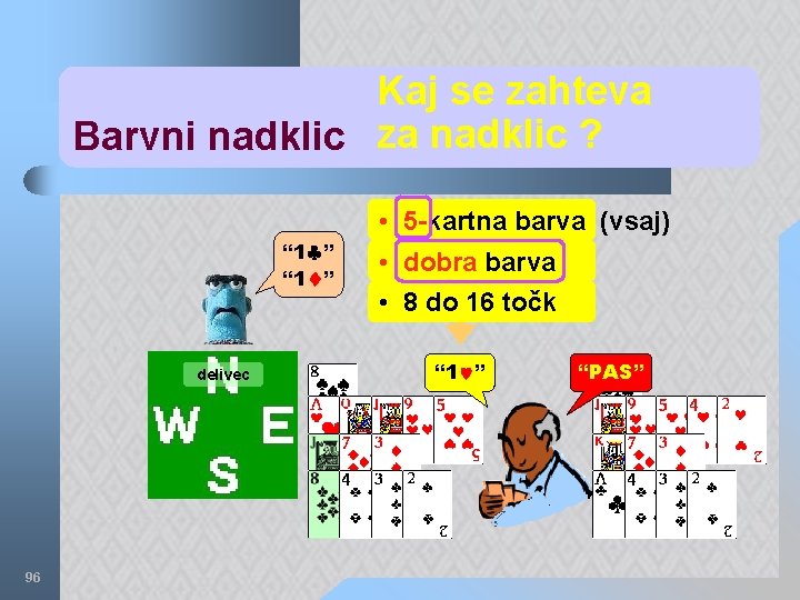 Kaj se zahteva Barvni nadklic za nadklic ? • 5 -kartna barva (vsaj) “