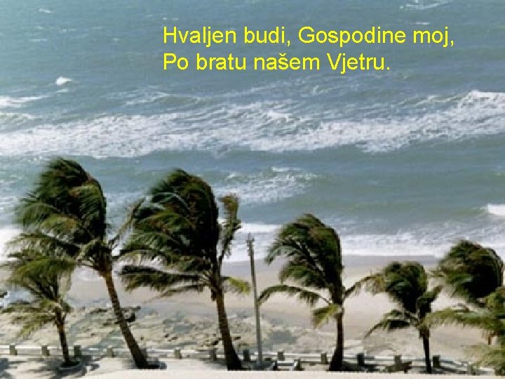 Hvaljen budi, Gospodine moj, Po bratu našem Vjetru. 