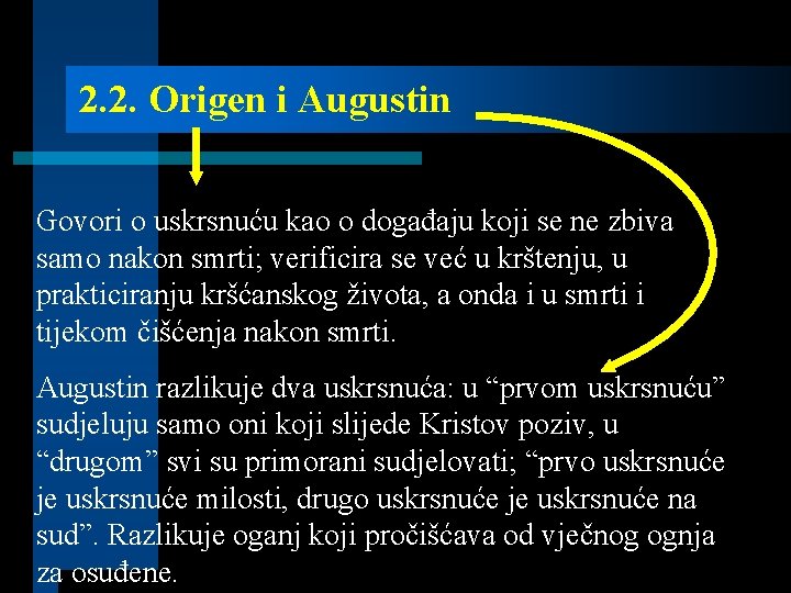 2. 2. Origen i Augustin Govori o uskrsnuću kao o događaju koji se ne