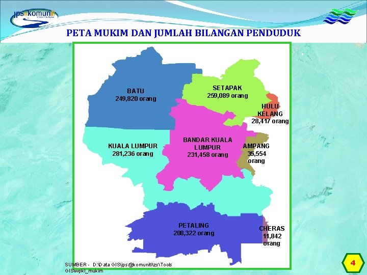 PETA MUKIM DAN JUMLAH BILANGAN PENDUDUK BATU 249, 820 orang SETAPAK 259, 089 orang