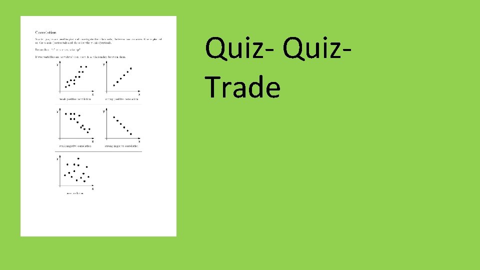 Quiz- Quiz. Trade 