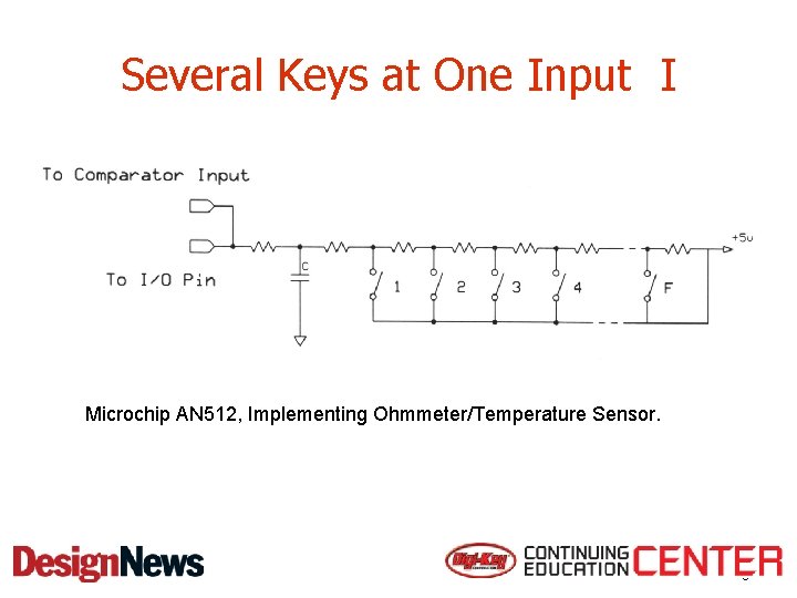 Several Keys at One Input I Microchip AN 512, Implementing Ohmmeter/Temperature Sensor. 5 
