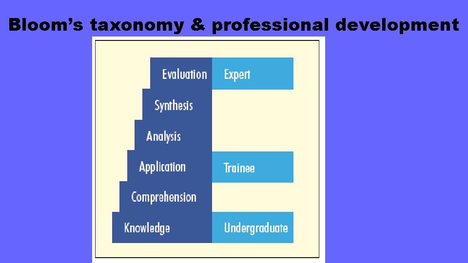 Bloom’s taxonomy & professional development 