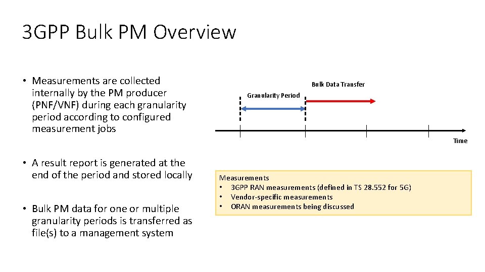 3 GPP Bulk PM Overview • Measurements are collected internally by the PM producer