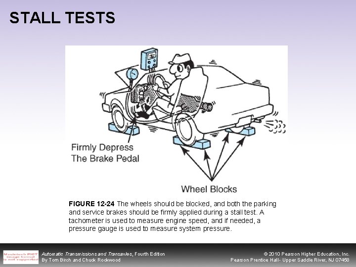 STALL TESTS FIGURE 12 -24 The wheels should be blocked, and both the parking