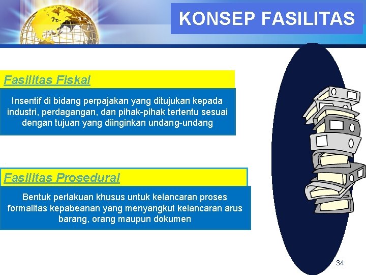 LOGO KONSEP FASILITAS Fasilitas Fiskal Insentif di bidang perpajakan yang ditujukan kepada industri, perdagangan,