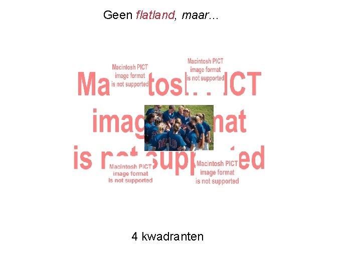 Geen flatland, maar. . . 4 kwadranten 