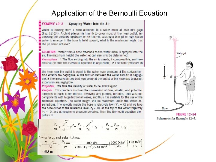 Application of the Bernoulli Equation 