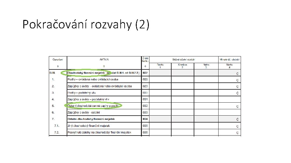 Pokračování rozvahy (2) 