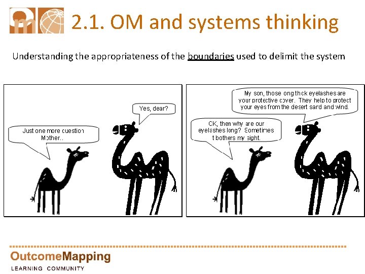 2. 1. OM and systems thinking Understanding the appropriateness of the boundaries used to