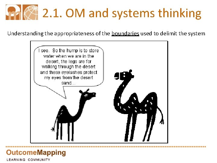 2. 1. OM and systems thinking Understanding the appropriateness of the boundaries used to