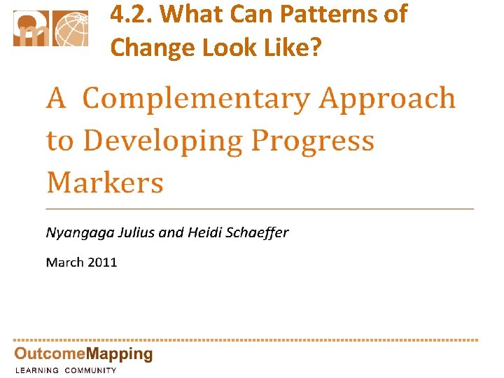 4. 2. What Can Patterns of Change Look Like? 