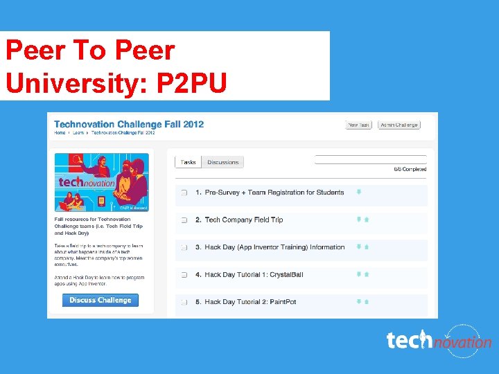 Peer To Peer University: P 2 PU 