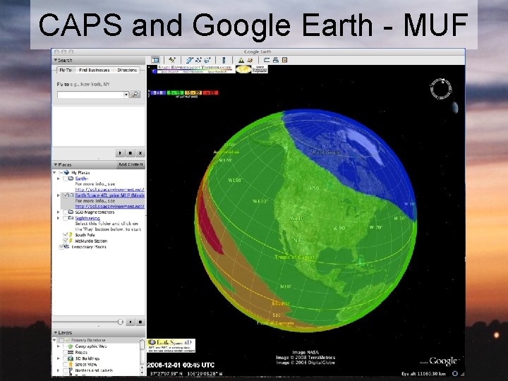 CAPS and Google Earth - MUF 
