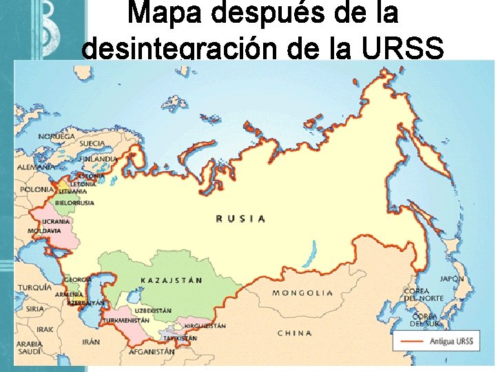 Mapa después de la desintegración de la URSS 