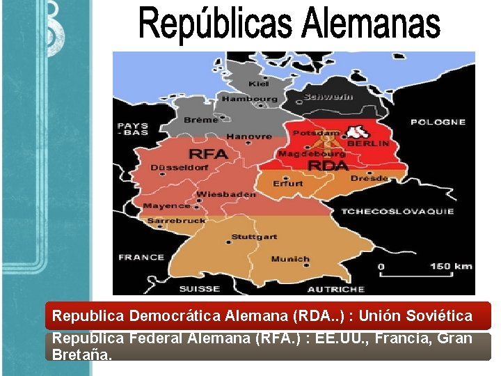 Republica Democrática Alemana (RDA. . ) : Unión Soviética Republica Federal Alemana (RFA. )